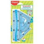 Mini kit de g�om�trie - maped - flex - incassable - 4 pi�ces - couleur bleu
