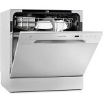 Mini lave vaisselle 8 couverts - klarstein - lave - vaisselle pose libre avec 6 programmes - argent