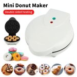 Mini machine à beignets antiadhésive chauffage double face 7 donuts à la fois 24. 5cmx22cmx8cm Mini machine à beignets antiadhésive chauffage double face 7 donuts à la fois 24. 5cmx22cmx8cm