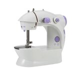 Mini machine  coudre portable domestique - outad - point de chane - vitesse rglable - violet et blanc ...