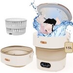 Mini machine  laver pliable 15l machine  laver mobile 22w petite machine  laver avec sche - linge ...