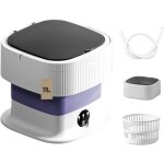 Mini machine � laver pliante - 60w - 11l - 3 modes minuterie - petit lave - linge � poser - adapt� aux ...