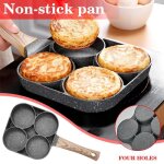 Poêle à ?ufs frits - mini - 4 trous - antiadhésive - facile à nettoyer - compatible induction Poêle à ?ufs frits - mini - 4 trous - antiadhésive - facile à nettoyer - compatible induction
