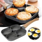 Pole  ?ufs - roleader - mini omelette pot - 4 trous - antiadhsive - sans huile