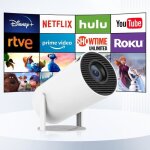 Mini projecteur portable bluetooth auto 12000l vid�oprojecteur intelligent 4k full hd support�e avec ...