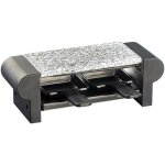 Mini - raclette duo avec gril et pierre � cuisson - rosenstein & sohne - noir - 2 personnes - 350 watts ...