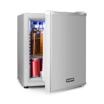 Mini rfrigrateur klarstein happy hour 25 l - silencieux 0 db - clairage led - argent