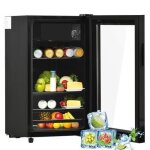 Mini - r�frig�rateur - jaerliub - 15 pouces - 76 litres - fonctionnement silencieux - noir