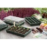 Mini serre de culture - nature - lot de 4 terrines en plastique souple - plateaux 24 alvéoles - h11x35x235 ... Mini serre de culture - nature - lot de 4 terrines en plastique souple - plateaux 24 alvéoles - h11x35x235 ...