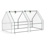 Outsunny - mini serre de jardin - pe - 180x90x90cm - blanc