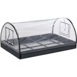 Mini serre de jardin - outsunny - serre  tomates - bois sapin - bche pvc - protection anti - uv