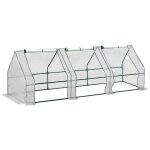 Outsunny - mini serre de jardin - pe - 270x90x90cm - blanc Outsunny - mini serre de jardin - pe - 270x90x90cm - blanc