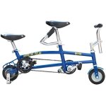 Mini tandem 6 bleu