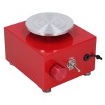 Mini tour de potier vvikizy - pour enfants - plateau tournant antirouille - conception de pot - rouge ...