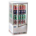 Mini vitrine réfrigérée à poser - polar - 68 litres - blanc - 180 watt - 4 vitres Mini vitrine réfrigérée à poser - polar - 68 litres - blanc - 180 watt - 4 vitres
