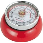 Minuteur de cuisine - glop studio - speed - rouge - diamtre 7 cm - design annes 60