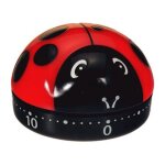 Minuteur meca 60mn coccinelle rouge
