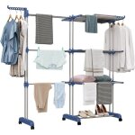 Mipan - séchoir à linge extensible grande capacite - 1porte - chaussures - 2ailes - 6niveaux - bleu gris ... Mipan - séchoir à linge extensible grande capacite - 1porte - chaussures - 2ailes - 6niveaux - bleu gris ...