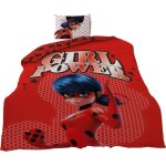 Housse de couette - miraculous - 140 x 200 cm - microfibre - rouge - 2 pi�ces