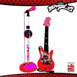 Miraculous / ladybag guitare et microphone - 4 cordes - a piles