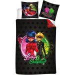 Parure de lit - miraculous ladybug - 140x200 cm - housse de couette - taie d?oreiller - oeko tex