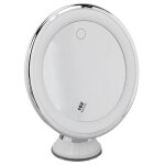 Miroir cosmtique grossissant 10x avec ventouse et 3 couleurs de lumire - omabeta
