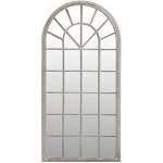 Miroir d�coratif - vidaxl - 90x45 cm - fer vintage - couleur sable - mural suspendu