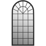 Miroir d�coratif - vidaxl - miroir mural suspendu - noir - 90x45 cm - fer vintage