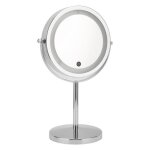 Miroir grossissant de maquillage led - vvikizy - rond - double face - cran tactile - fonction mmoire ...