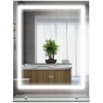 Miroir lumineux led 43w antibu rglable interrupteur tactile tagre intgre 60l x 14p x 80h cm