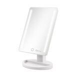 Miroir de maquillage - girmi - be04 - led rechargeable - inclinaison 180� - grossissement 1x / 2x / 3x ...