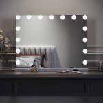 Miroir maquillage lumineux led hollywood l dim. 58lx455lx12h cm l 15 ampoules 3 couleurs lumières ajustables ... Miroir maquillage lumineux led hollywood l dim. 58lx455lx12h cm l 15 ampoules 3 couleurs lumières ajustables ...