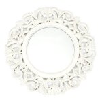 Miroir mural en bois sculpt charme 60cm blanc