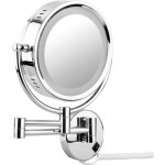 Floureon 85 led miroir mural grossissant x10 lumineux extension pliant dual face normale 360 degr�s rotation ...