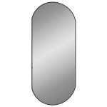 Miroir mural - salutuya - bd2907 - noir - ovale - 80x35 cm - verre 4 mm