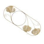 Miroir mural - surenhap - feuille de mtal - design artistique - couleur jaune - 45 cm