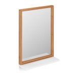 Relaxdays miroir mural tablette glace décorative bois rectangulaire entrée salle de bains bambou & mdf ... Relaxdays miroir mural tablette glace décorative bois rectangulaire entrée salle de bains bambou & mdf ...
