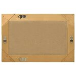 Miroir mural - zerodis - hb042 - dor� - bois et verre - 60x40 cm - rectangulaire