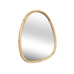 Miroir organique en bois de sapin 75cm couleur naturelle charlie l 75 x l 70 x e 3cm