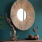 Miroir en rotin naturel 60 cm - oviala