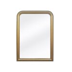 Miroir style vintage en bois de paulownia - l. 80 x h. 110 cm - doré effet laiton - heloise Miroir style vintage en bois de paulownia - l. 80 x h. 110 cm - doré effet laiton - heloise