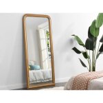 Grand miroir style vintage en bois de paulownia - l. 80 x h. 180 cm - doré effet laiton - heloise Grand miroir style vintage en bois de paulownia - l. 80 x h. 180 cm - doré effet laiton - heloise