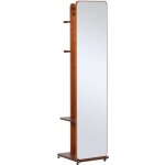 Homcom - miroir sur pied - mdf - 40x44. 5x170cm - noyer
