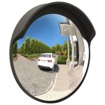 Miroir de traffic convexe dext�rieur noir 45 cm polycarbonate