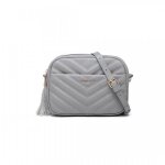 Sac � main - miss lulu - petit sac bandouli�re femme - pu - gris - 21cm x 16cm x 6cm