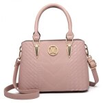 Miss lulu sac � main simili cuir femme bandouli�re galet avec logo m(rose)