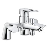 Mitigeur baignoire monocommande grohe start loop chrom� + colonnettes luxe chrom�
