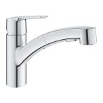 Mitigeur cuisine avec douchette start - grohe - monotrou sur plage - cartouche en c�ramique 35 mm - chrome ...