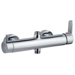 Mitigeur de douche mcanique rond en laiton sortie haute 1 / 2 wirquin 60721398 chrom