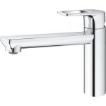 Mitigeur �vier monocommande bauloop 31706000 - grohe - bec tube pivotant m�dium - rotation 140� - chrome ...